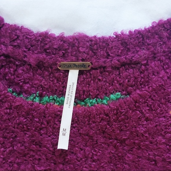 Free people maroon Striped sweater - Picture 4 of 5